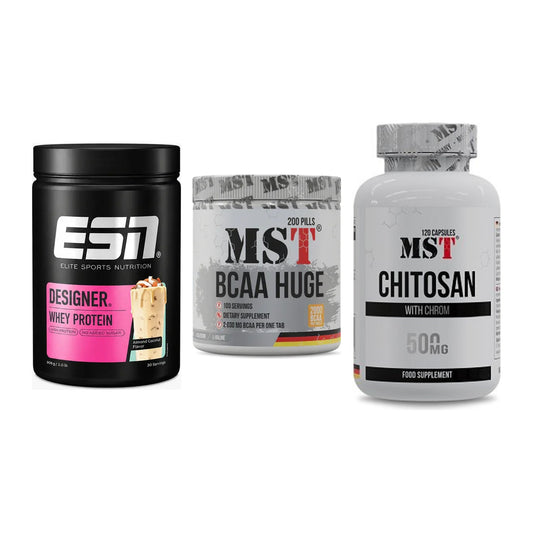 Definitionsphase-Set: ESN Designer + MST BCAA Huge + MST Chitosan – alle enthaltenen Artikel