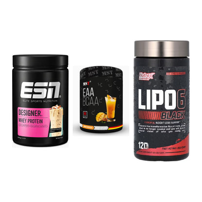 Definitionsphase-Set: ESN Designer + MST EAA & BCAA + Nutrex Lipo 6 – alle enthaltenen Artikel