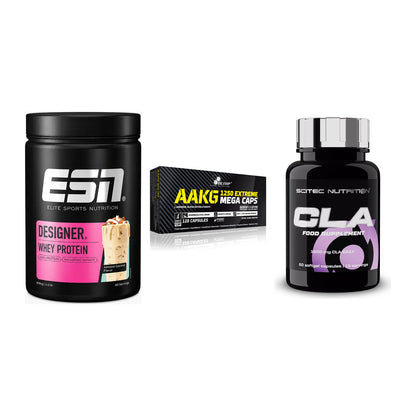 Definitionsphase-Set: ESN Designer + Olimp AAKG + Scitec CLA – alle enthaltenen Artikel