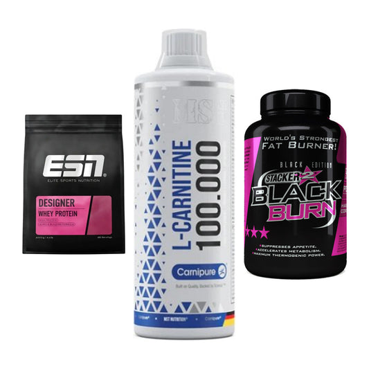 Definitionsphase-Set: ESN Designer + MST L-Carnitin + Stacker2 Black – alle enthaltenen Artikel