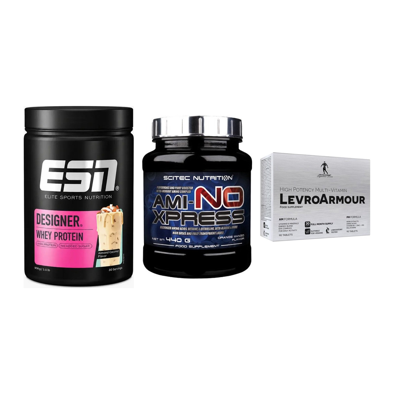 Definitionsphase-Set: ESN Designer + Scitec Ami-NO + Kevin Levrone – alle enthaltenen Artikel
