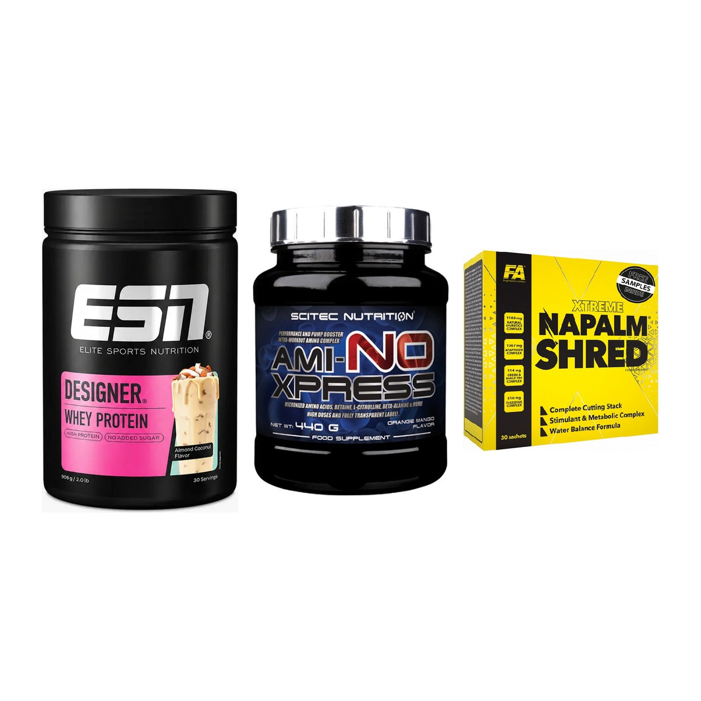Definitionsphase-Set: ESN Designer + Scitec Ami-NO + FA Nutrition – alle enthaltenen Artikel