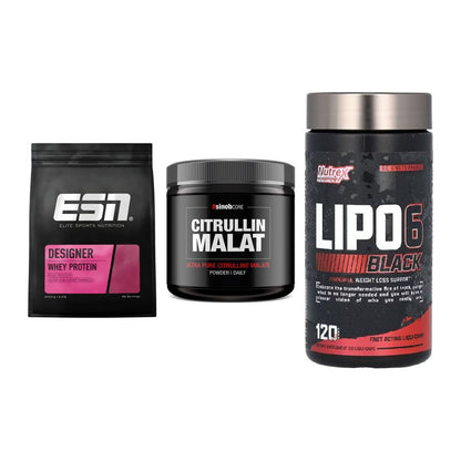 Definitionsphase-Set: ESN Designer + Sinob Core + Nutrex Lipo 6 – alle enthaltenen Artikel