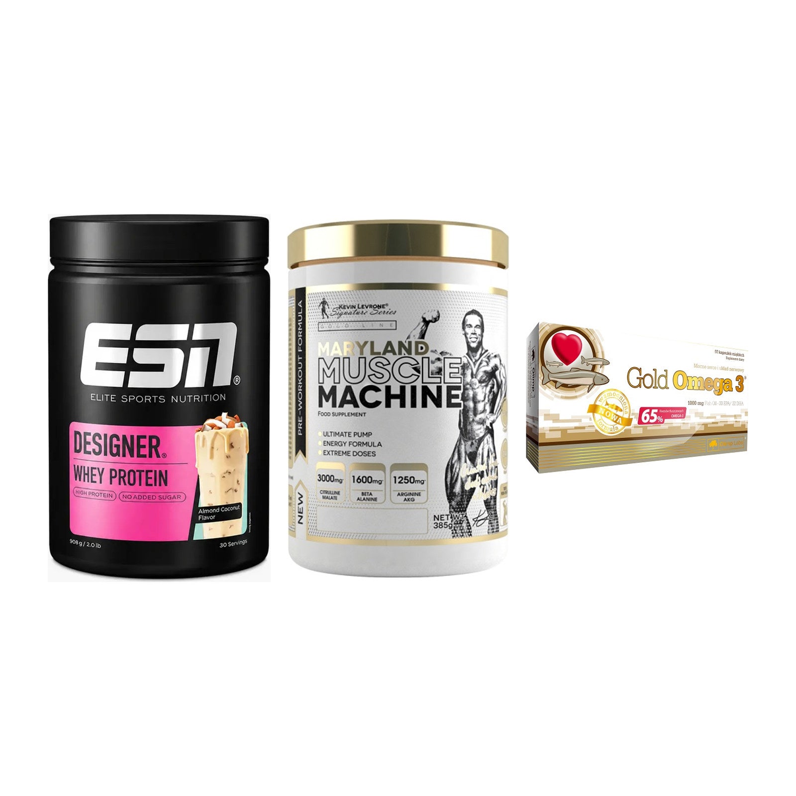 Definitionsphase-Set: ESN Designer + Kevin Levrone + Olimp Omega 3 – alle enthaltenen Artikel