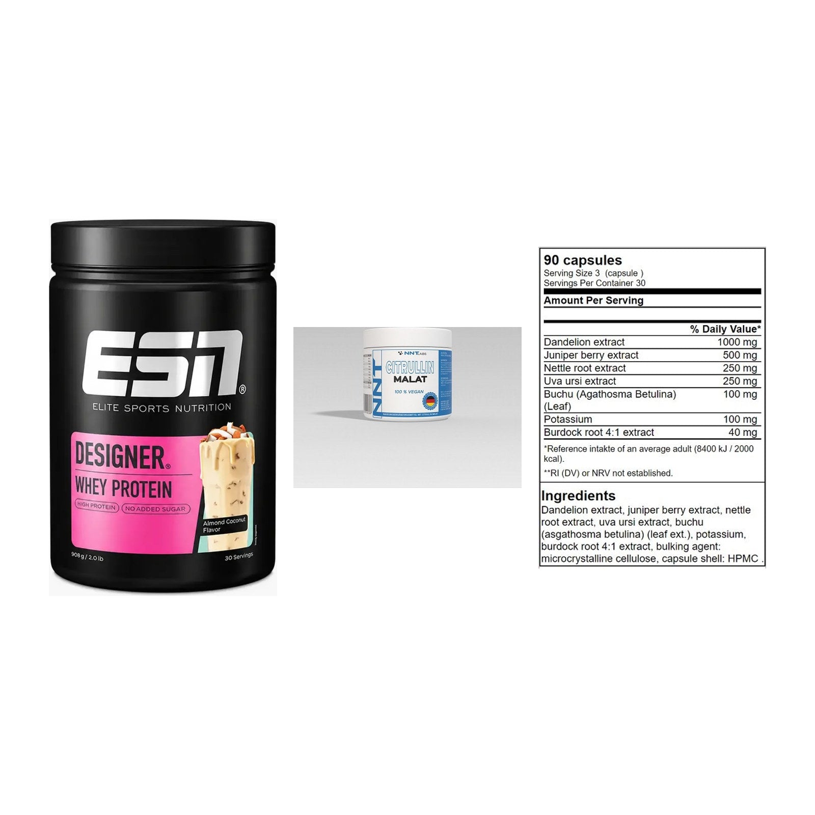 Definitionsphase-Set: ESN Designer + NNT Citrullin + GN Shred Cuts – alle enthaltenen Artikel
