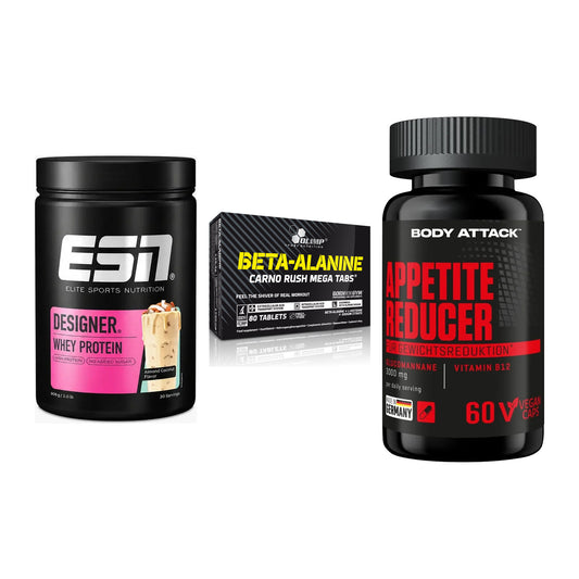Definitionsphase-Set: ESN Designer + Olimp Beta-Ala + Body Attack – alle enthaltenen Artikel