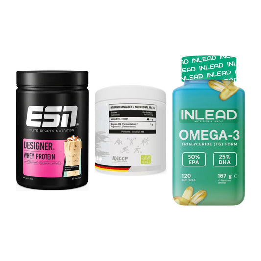 Definitionsphase-Set: ESN Designer + MST Arginine + INLEAD Omega-3 – alle enthaltenen Artikel