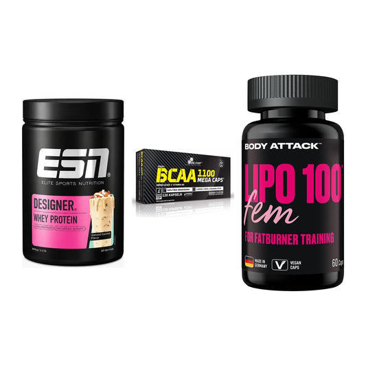 Definitionsphase-Set: ESN Designer + Olimp BCAA + Body Attack – alle enthaltenen Artikel