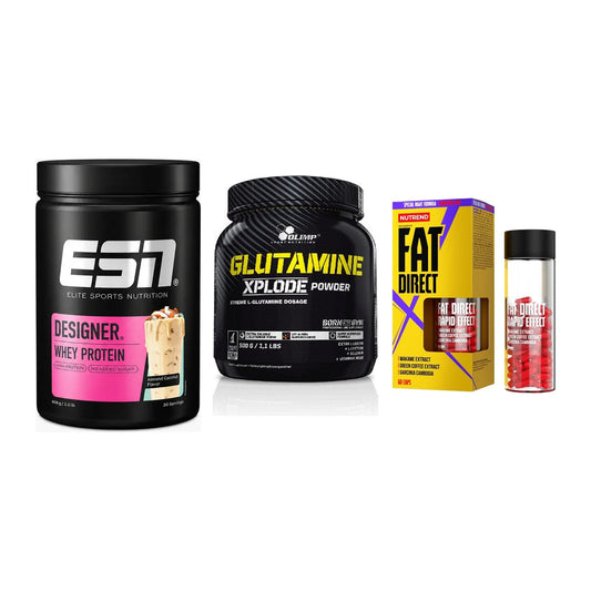 Definitionsphase-Set: ESN Designer + Olimp L-Glutam + Nutrend Fat – alle enthaltenen Artikel
