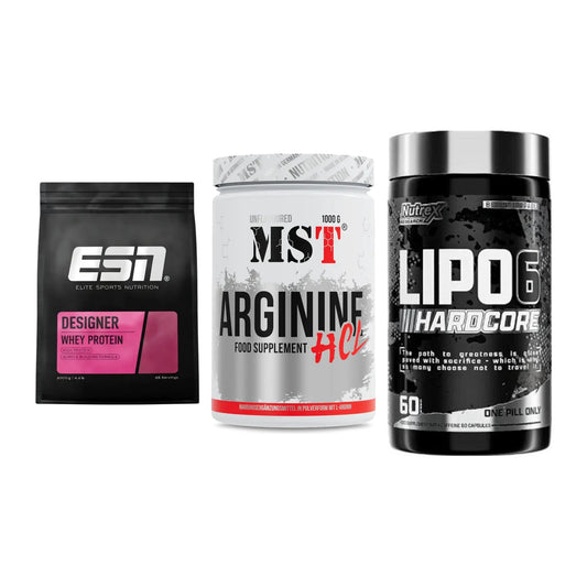 Definitionsphase-Set: ESN Designer + MST Arginine + Nutrex Lipo 6 – alle enthaltenen Artikel