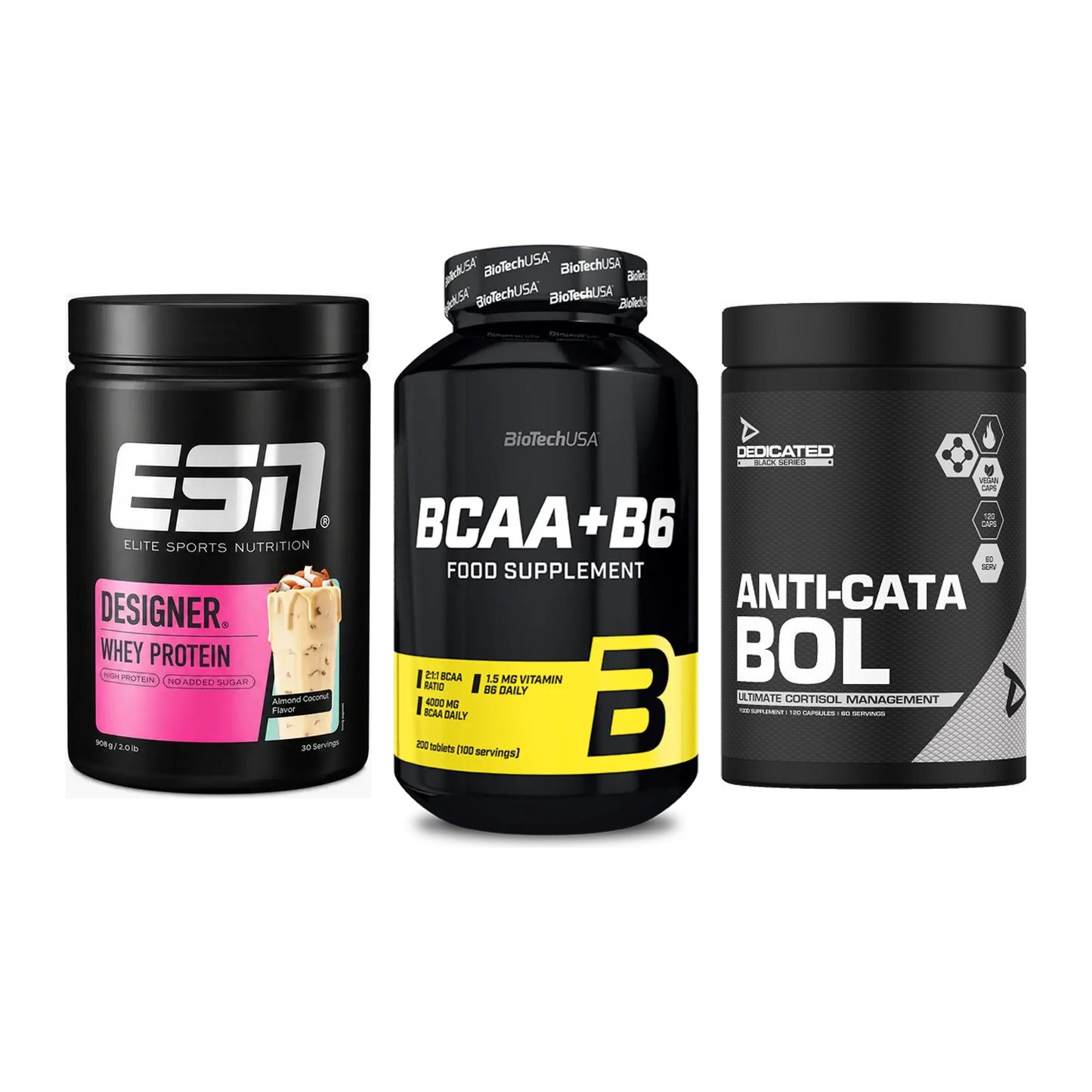 Definitionsphase-Set: ESN Designer + BioTech BCAA+B + Dedicated – alle enthaltenen Artikel
