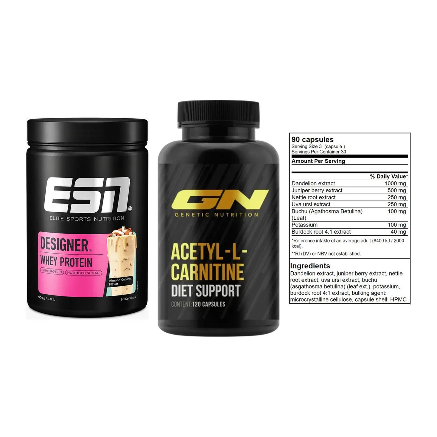 Definitionsphase-Set: ESN Designer + GN Acetyl + GN Shred Cuts – alle enthaltenen Artikel