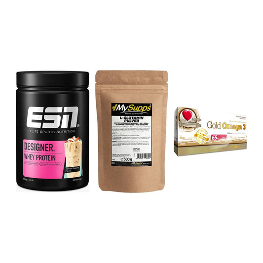 Definitionsphase-Set: ESN Designer + MySupps Glutam + Olimp Omega 3 – alle enthaltenen Artikel