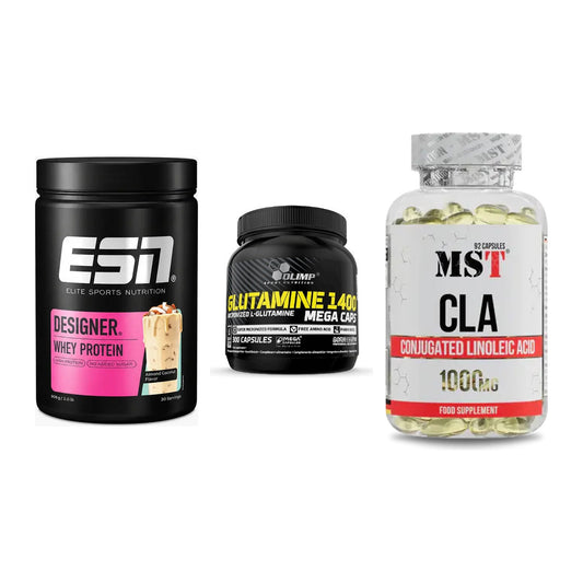 Definitionsphase-Set: ESN Designer + Olimp L-Glutam + MST CLA 1000mg – alle enthaltenen Artikel