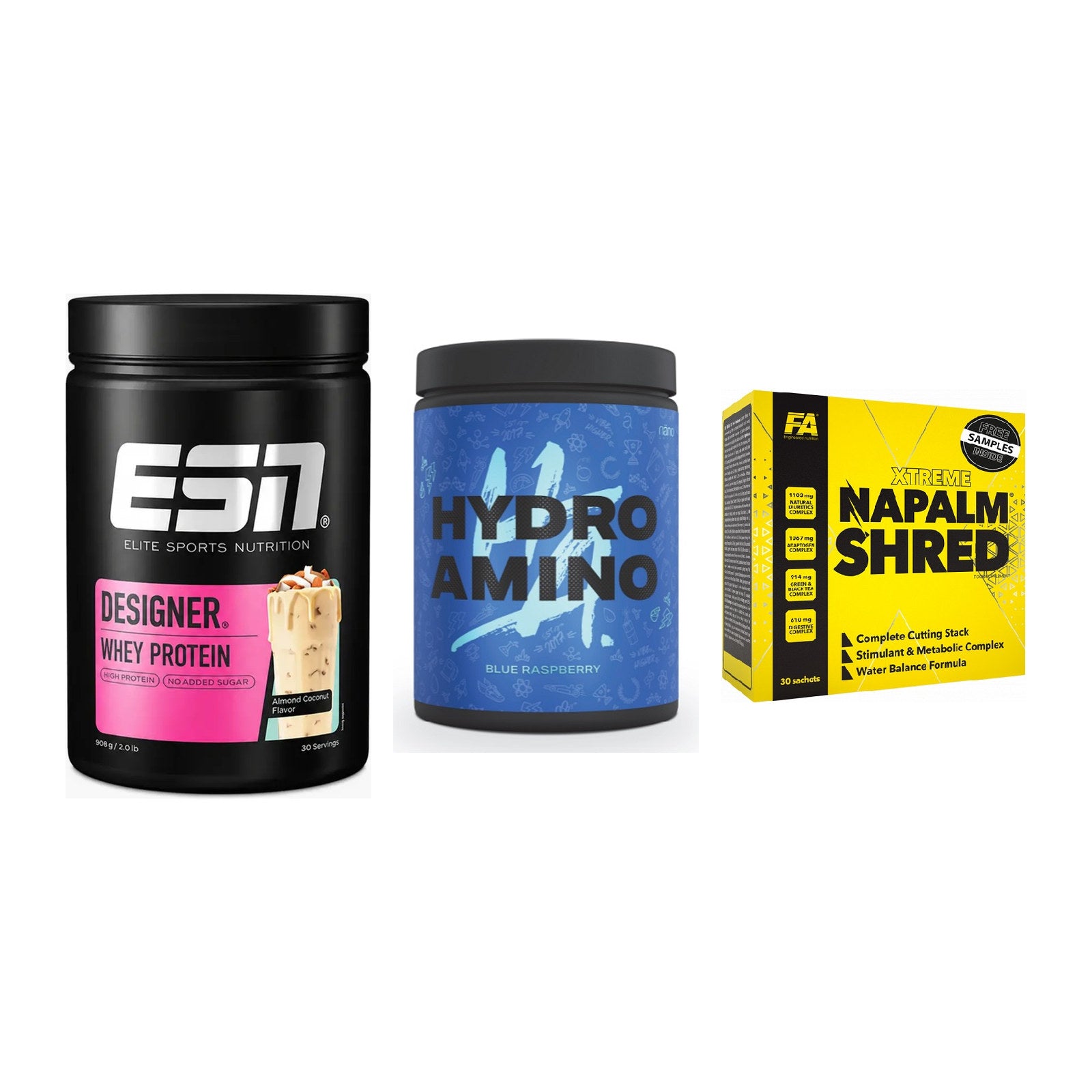 Definitionsphase-Set: ESN Designer + Nanosupps + FA Nutrition – alle enthaltenen Artikel