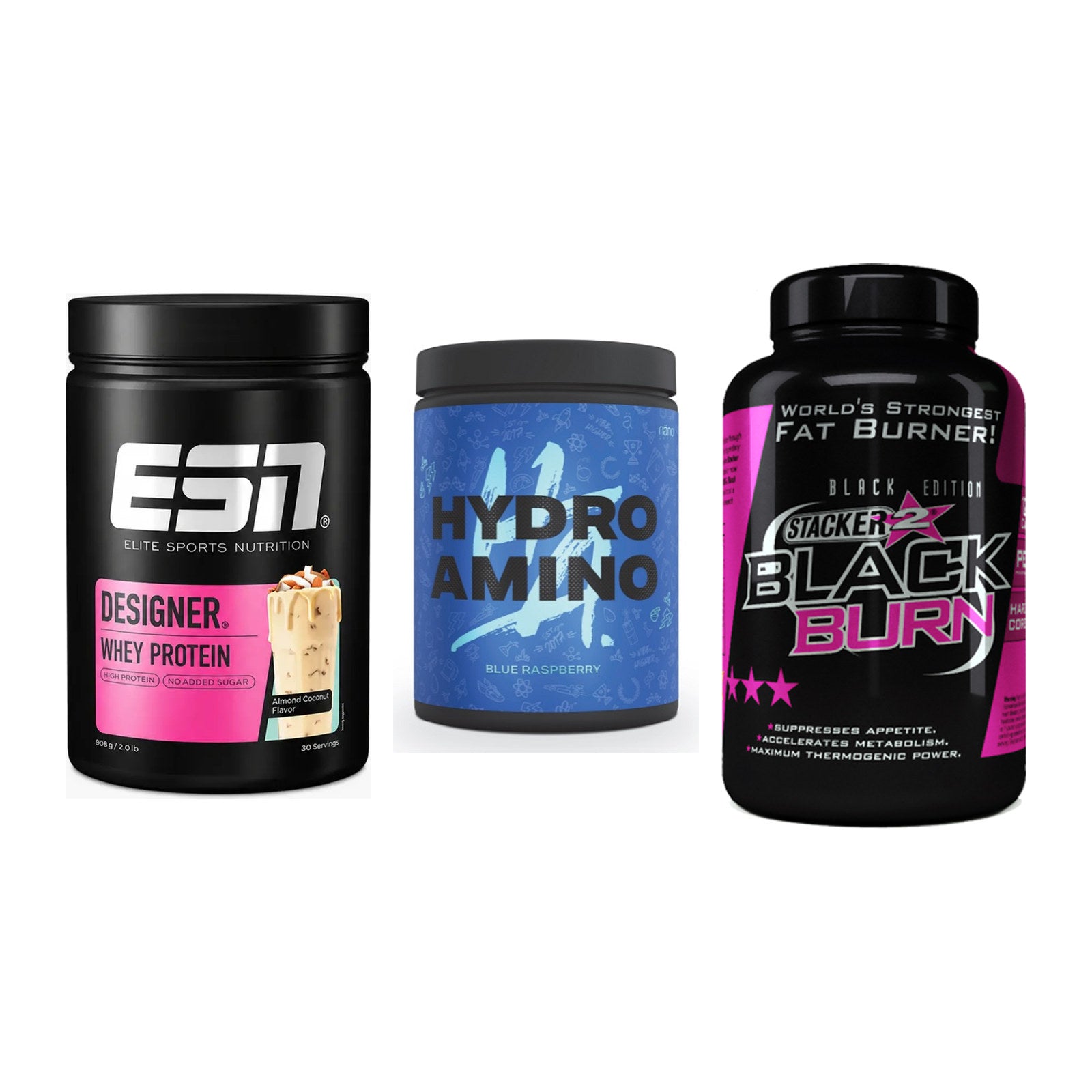 Definitionsphase-Set: ESN Designer + Nanosupps + Stacker2 Black – alle enthaltenen Artikel