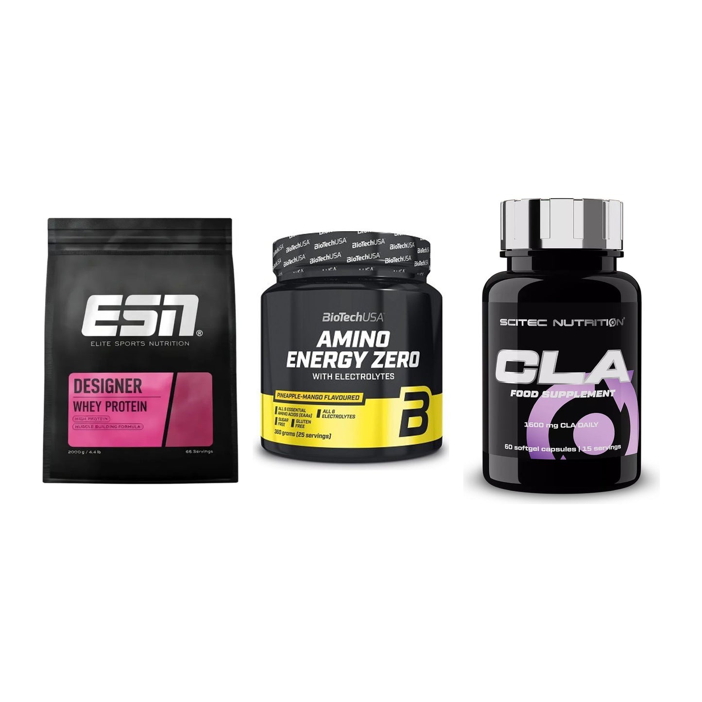 Definitionsphase-Set: ESN Designer + BioTech Amino + Scitec CLA – alle enthaltenen Artikel