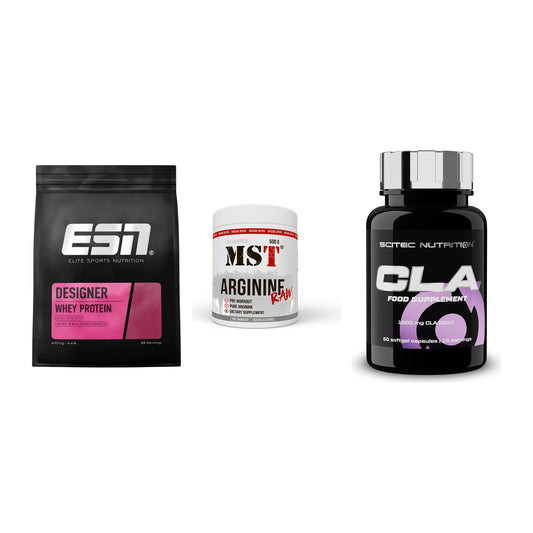 Definitionsphase-Set: ESN Designer + MST Arginine + Scitec CLA – alle enthaltenen Artikel