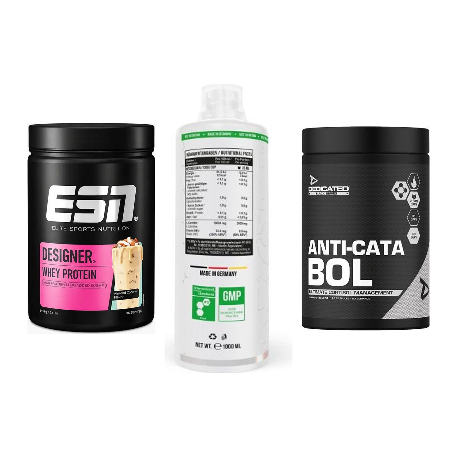 Definitionsphase-Set: ESN Designer + MST L-Carnitin + Dedicated – alle enthaltenen Artikel