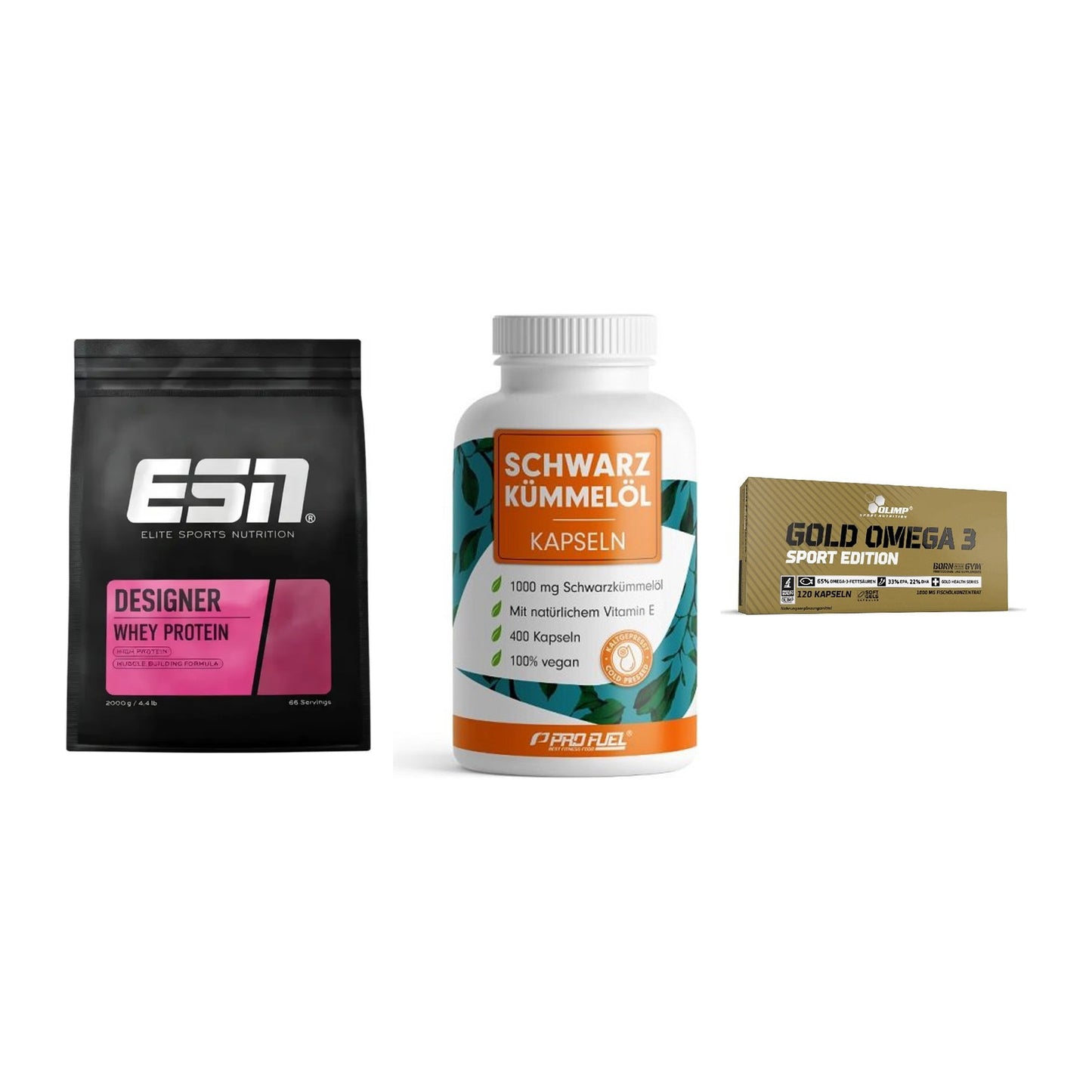 Definitionsphase-Set: ESN Designer + ProFuel Schwar + Olimp Omega 3 – alle enthaltenen Artikel