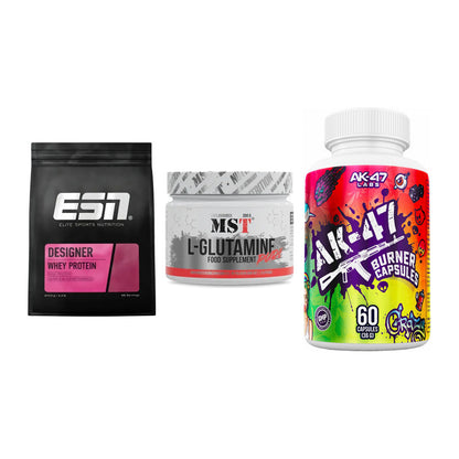Definitionsphase-Set: ESN Designer + MST Glutamine + AK47 Labs – alle enthaltenen Artikel