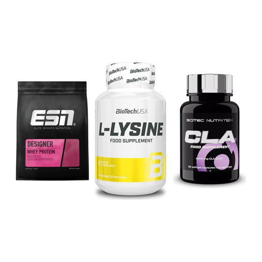 Definitionsphase-Set: ESN Designer + BioTech L-Lysi + Scitec CLA – alle enthaltenen Artikel