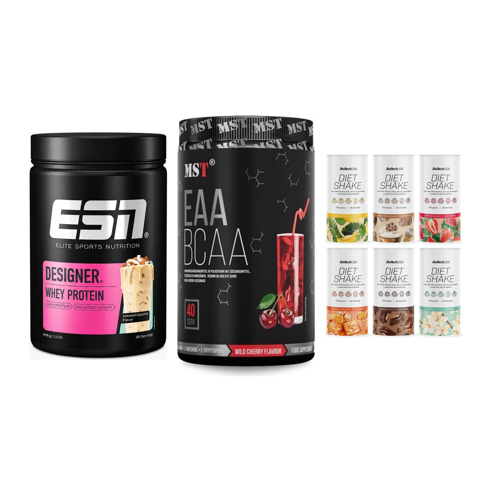 Definitionsphase-Set: ESN Designer + MST EAA & BCAA + BioTech Diet – alle enthaltenen Artikel