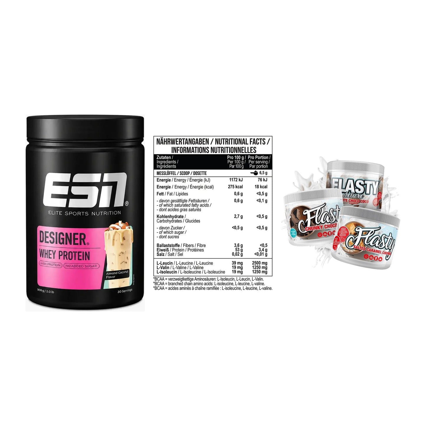 Definitionsphase-Set: ESN Designer + MST BCAA Zero + Sinob Flasty – alle enthaltenen Artikel