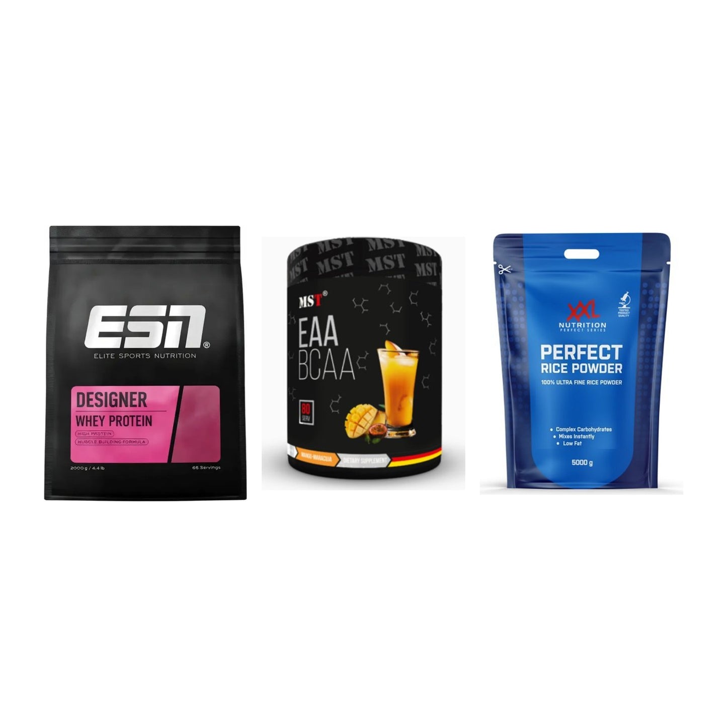 Definitionsphase-Set: ESN Designer + MST EAA & BCAA + XXL Nutrition – alle enthaltenen Artikel