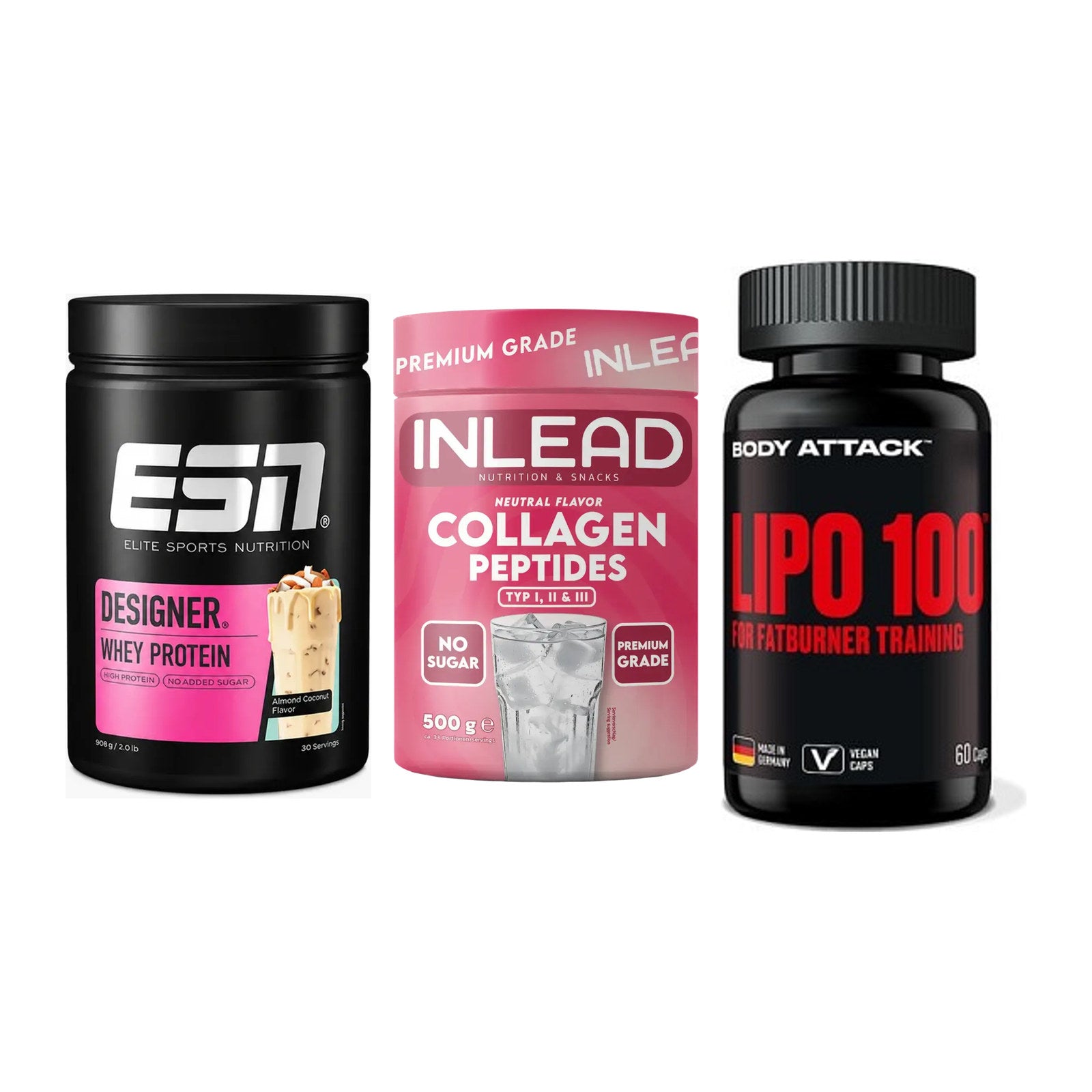 Definitionsphase-Set: ESN Designer + INLEAD Collage + Body Attack – alle enthaltenen Artikel