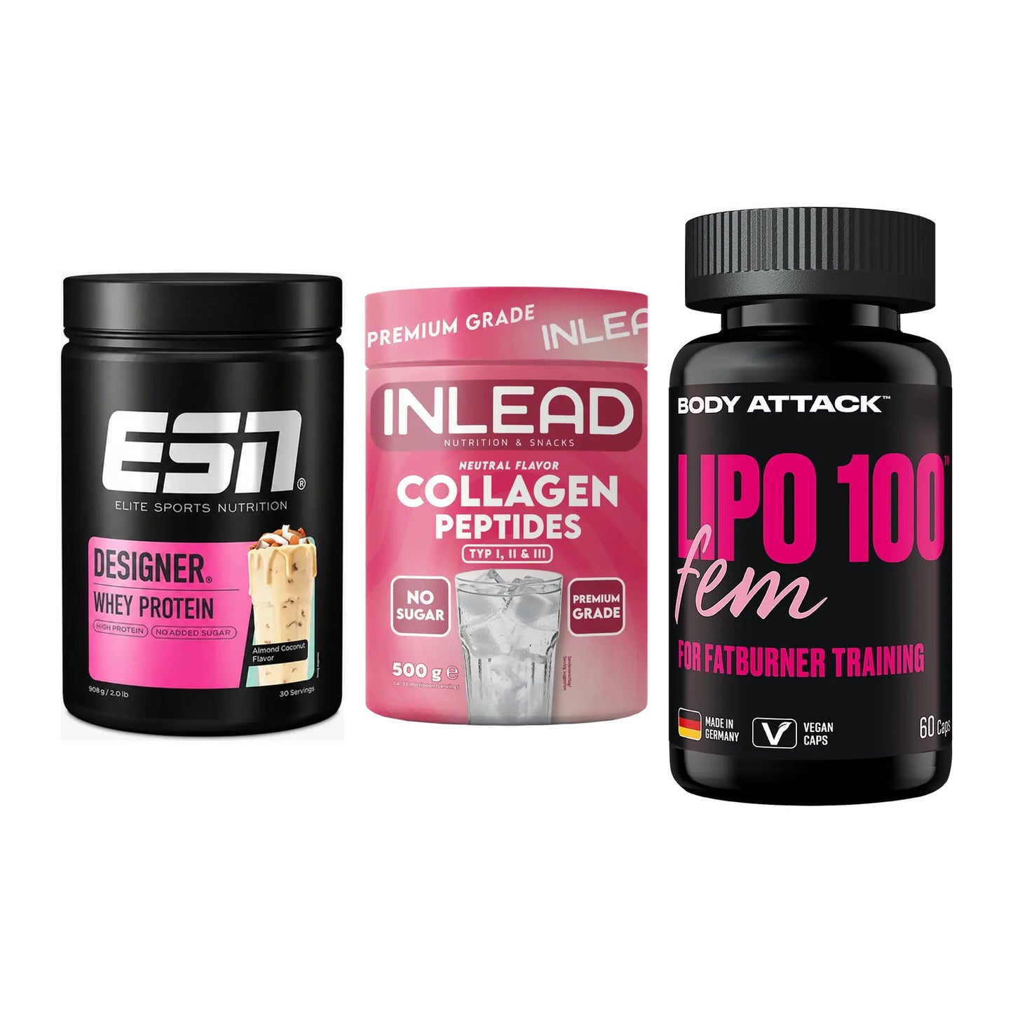 Definitionsphase-Set: ESN Designer + INLEAD Collage + Body Attack – alle enthaltenen Artikel