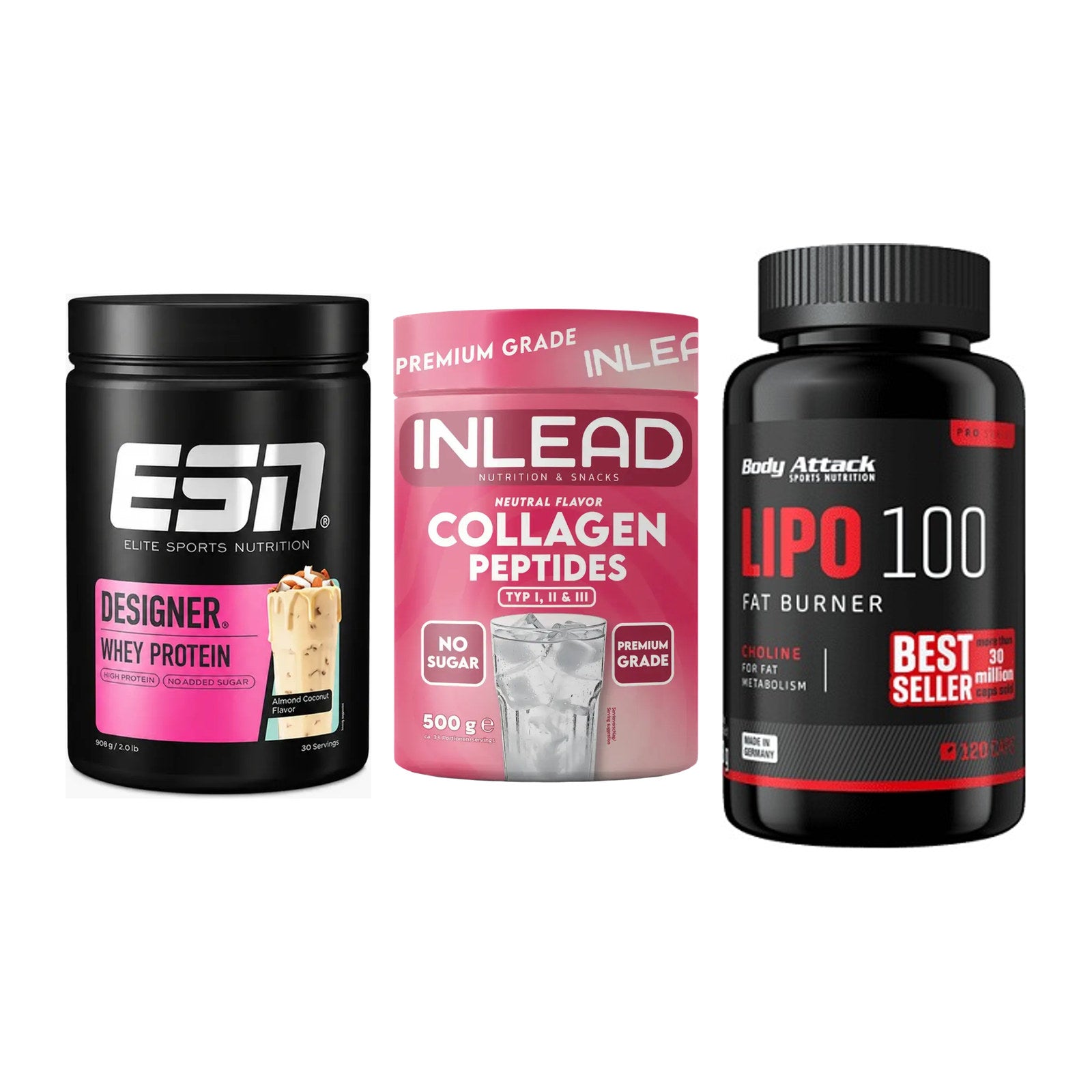 Definitionsphase-Set: ESN Designer + INLEAD Collage + Body Attack – alle enthaltenen Artikel