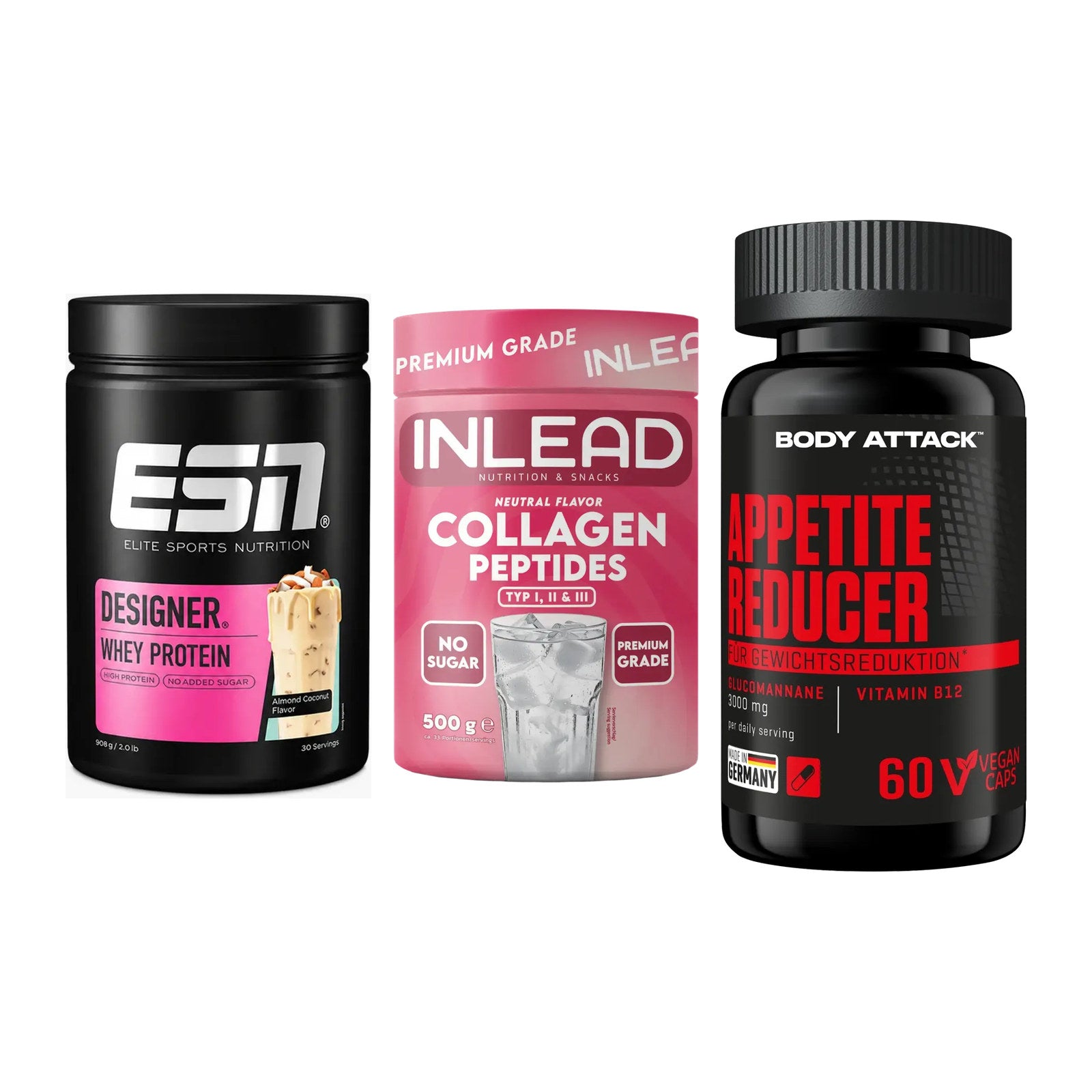 Definitionsphase-Set: ESN Designer + INLEAD Collage + Body Attack – alle enthaltenen Artikel