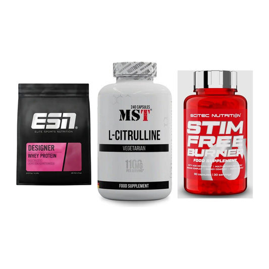 Definitionsphase-Set: ESN Designer + MST Citrulline + Scitec Stim – alle enthaltenen Artikel
