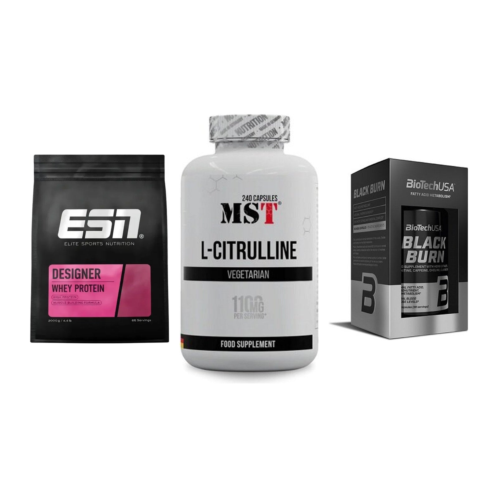 Definitionsphase-Set: ESN Designer + MST Citrulline + BioTech Black – alle enthaltenen Artikel