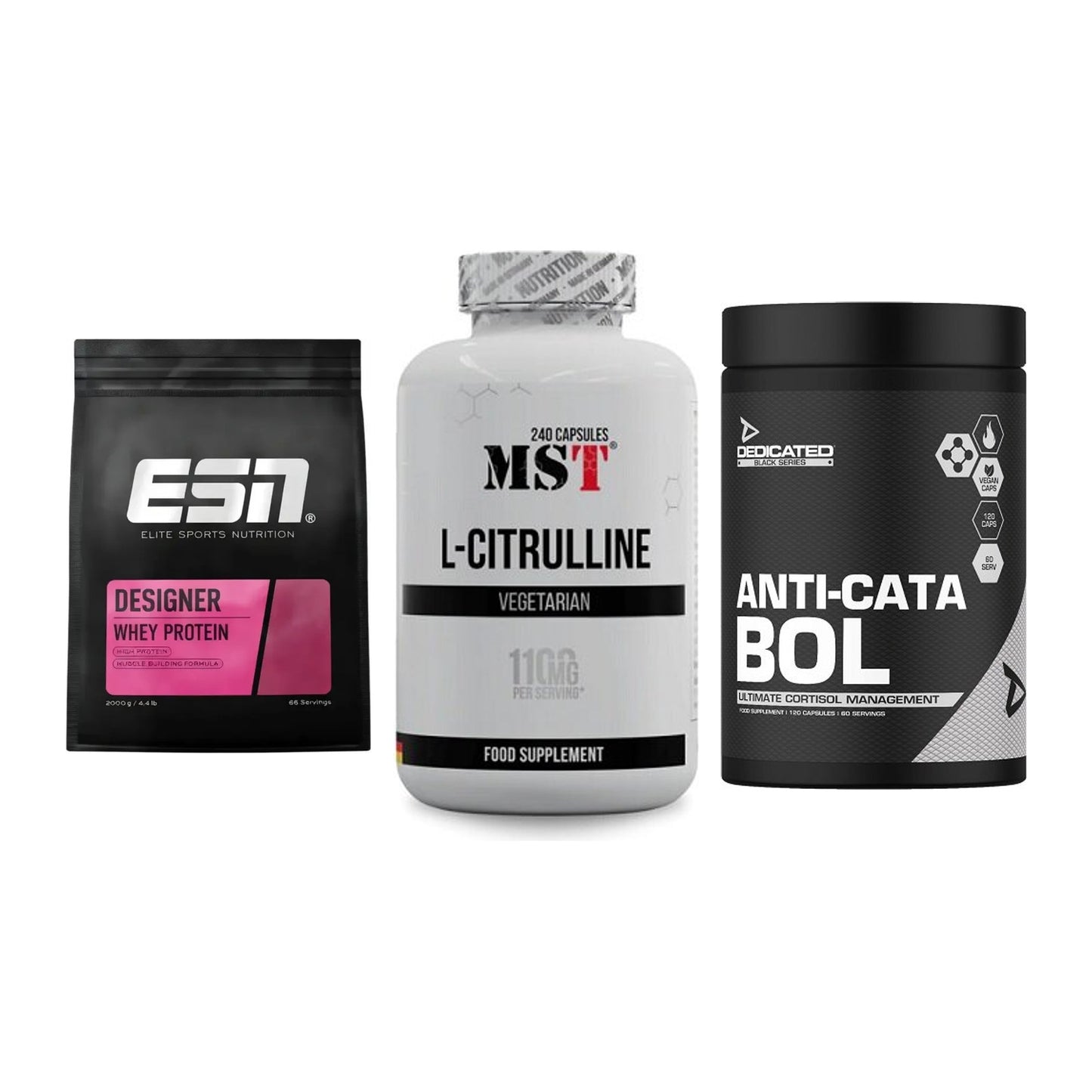 Definitionsphase-Set: ESN Designer + MST Citrulline + Dedicated – alle enthaltenen Artikel