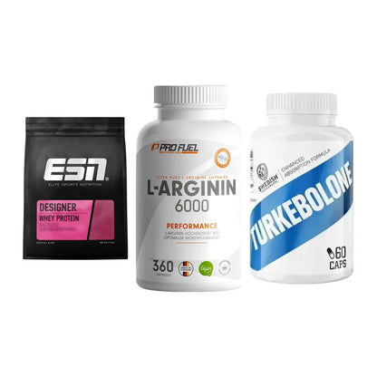 Definitionsphase-Set: ESN Designer + ProFuel L-Argi + Swedish Supple – alle enthaltenen Artikel