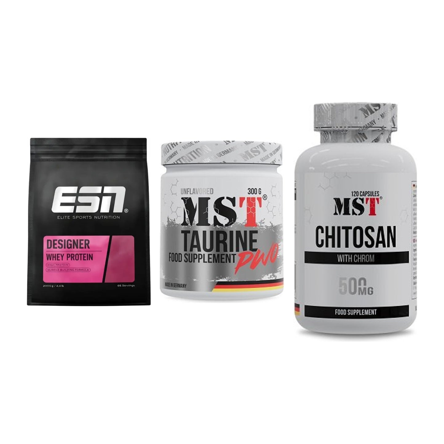 Definitionsphase-Set: ESN Designer + MST Taurine + MST Chitosan – alle enthaltenen Artikel