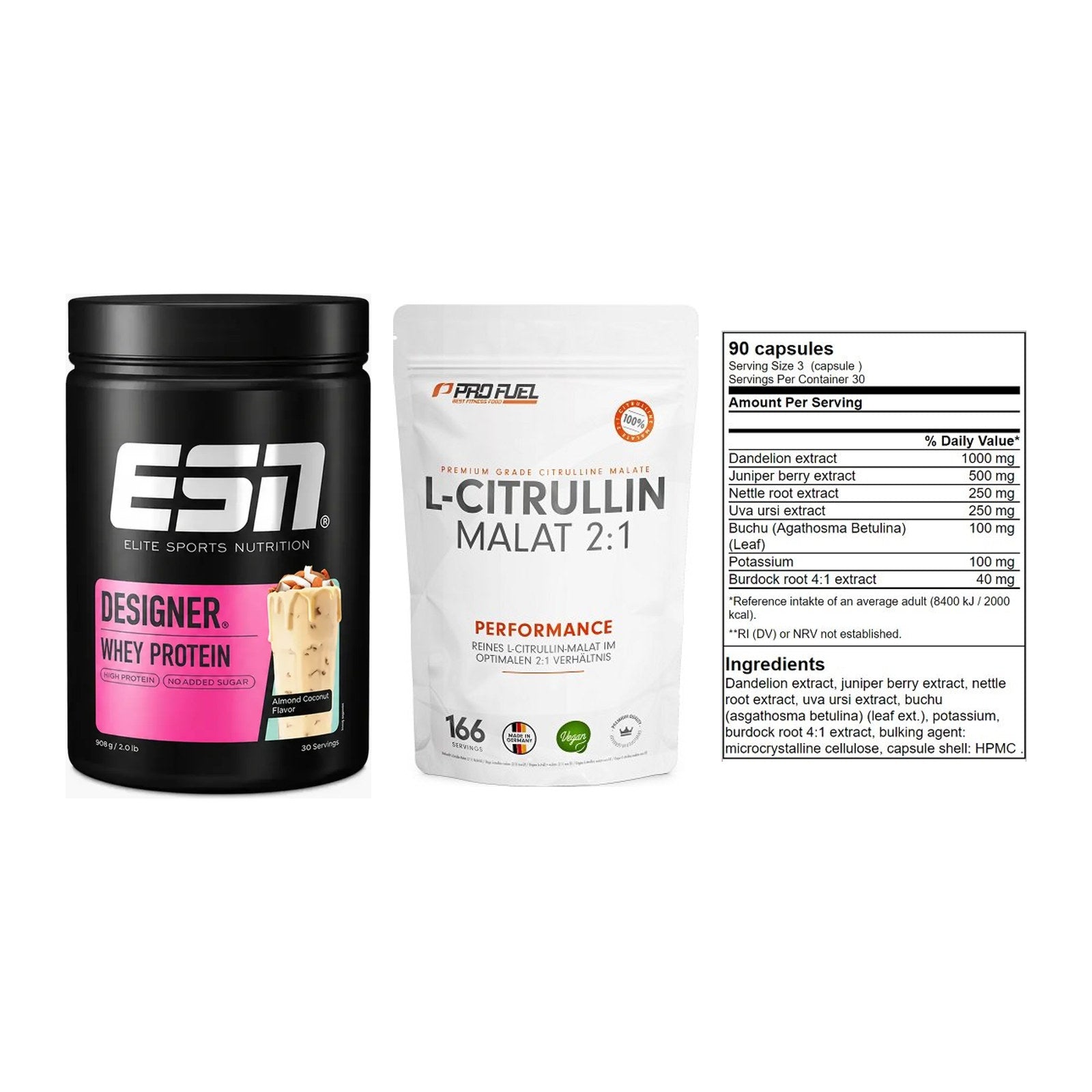 Definitionsphase-Set: ESN Designer + ProFuel L-Citr + GN Shred Cuts – alle enthaltenen Artikel