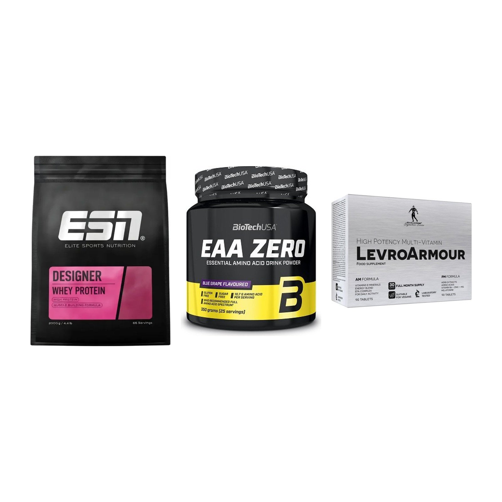 Definitionsphase-Set: ESN Designer + BioTech EAA + Kevin Levrone – alle enthaltenen Artikel