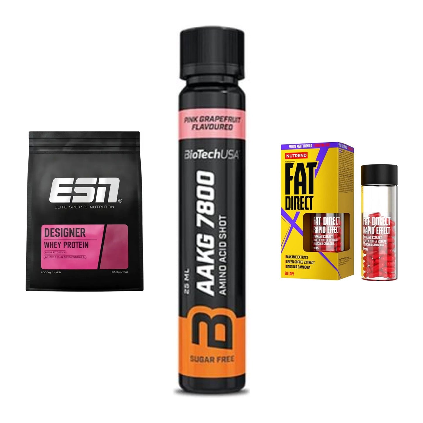 Definitionsphase-Set: ESN Designer + BioTech AAKG + Nutrend Fat – alle enthaltenen Artikel