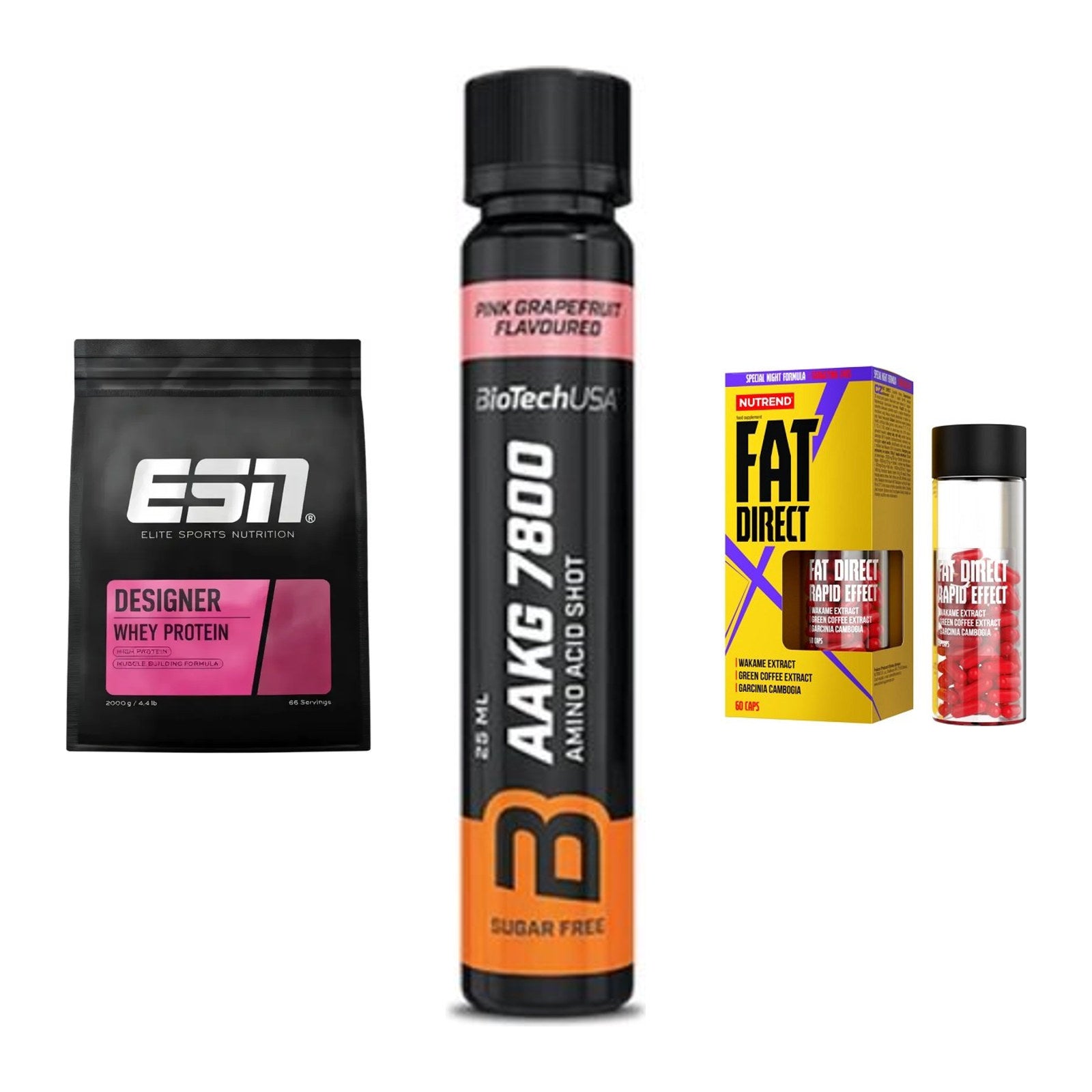 Definitionsphase-Set: ESN Designer + BioTech AAKG + Nutrend Fat – alle enthaltenen Artikel