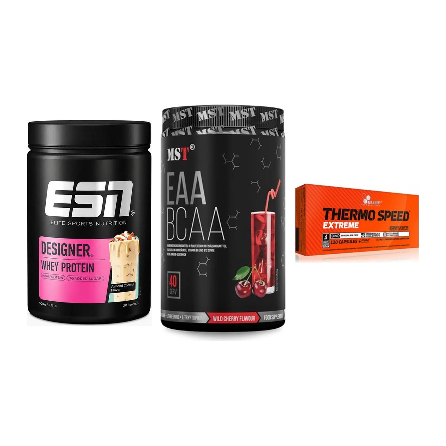Definitionsphase-Set: ESN Designer + MST EAA & BCAA + Olimp Thermo – alle enthaltenen Artikel