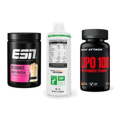 Definitionsphase-Set: ESN Designer + MST L-Carnitin + Body Attack – alle enthaltenen Artikel
