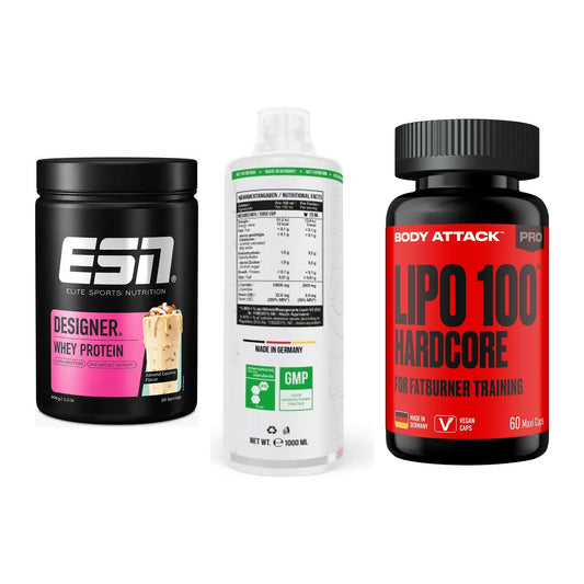 Definitionsphase-Set: ESN Designer + MST L-Carnitin + Body Attack – alle enthaltenen Artikel