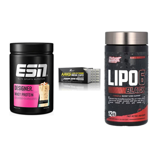 Definitionsphase-Set: ESN Designer + Olimp AAKG + Nutrex Lipo 6 – alle enthaltenen Artikel