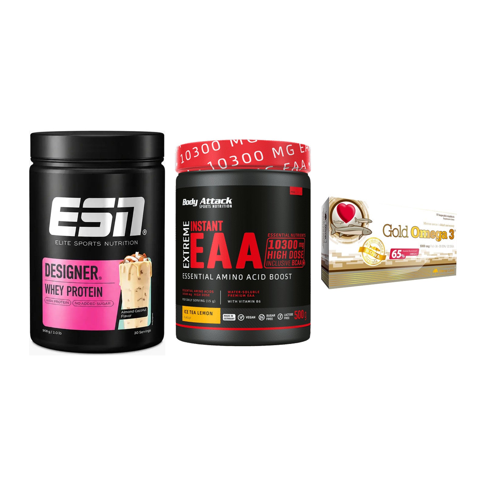 Definitionsphase-Set: ESN Designer + Body Attack + Olimp Omega 3 – alle enthaltenen Artikel