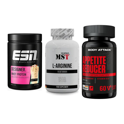 Definitionsphase-Set: ESN Designer + MST L-Arginine + Body Attack – alle enthaltenen Artikel