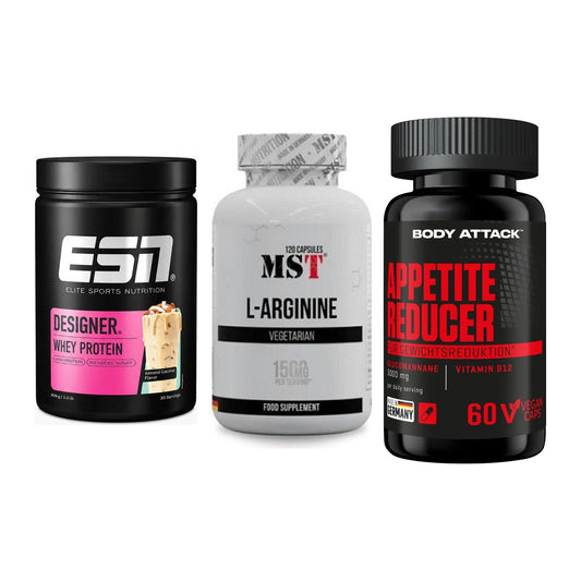 Definitionsphase-Set: ESN Designer + MST L-Arginine + Body Attack – alle enthaltenen Artikel