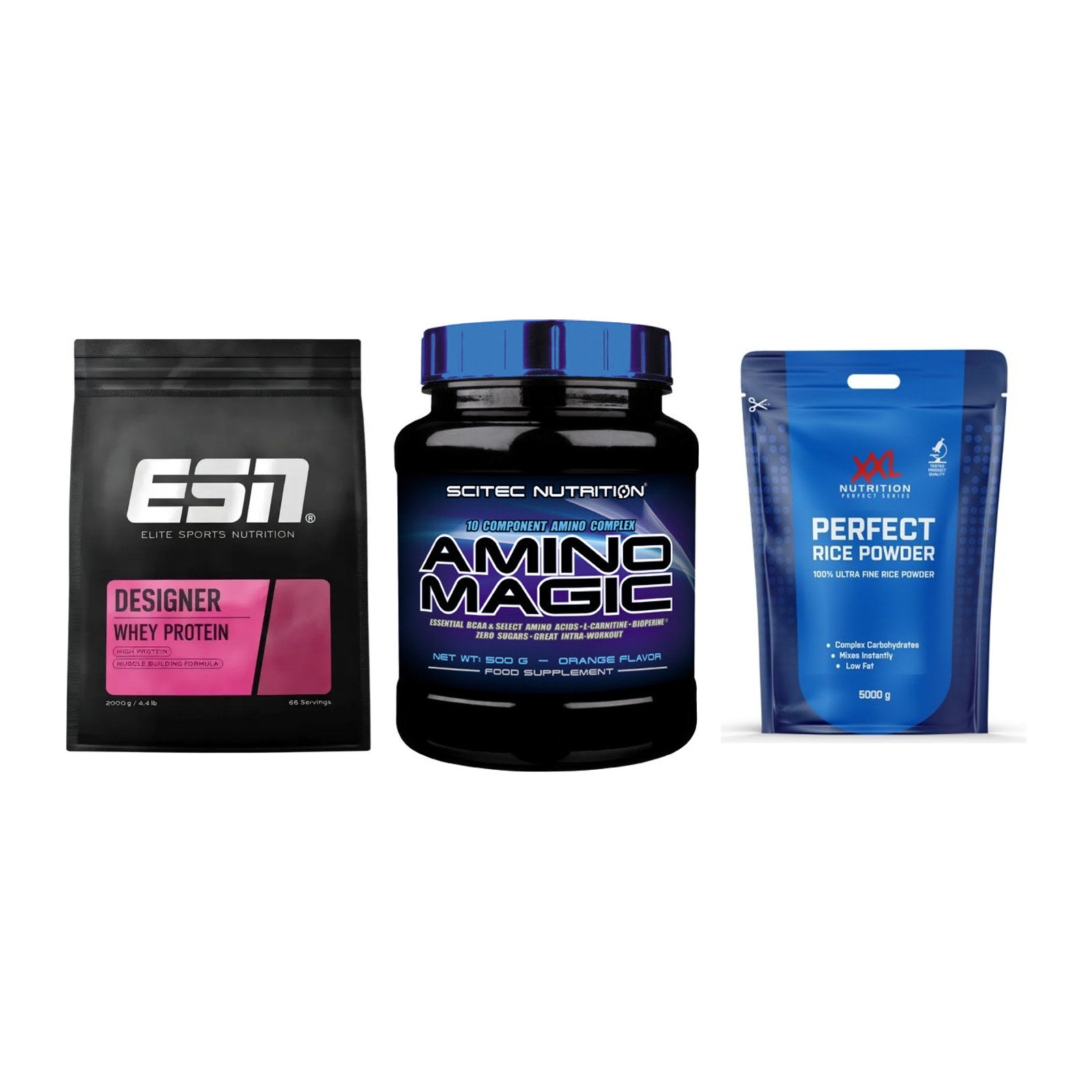Definitionsphase-Set: ESN Designer + Scitec Amino + XXL Nutrition – alle enthaltenen Artikel
